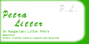 petra litter business card